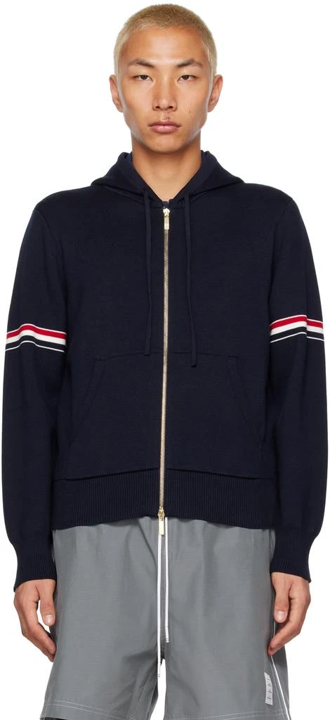 商品Thom Browne|Navy Striped Hoodie,价格¥12653,第1张图片