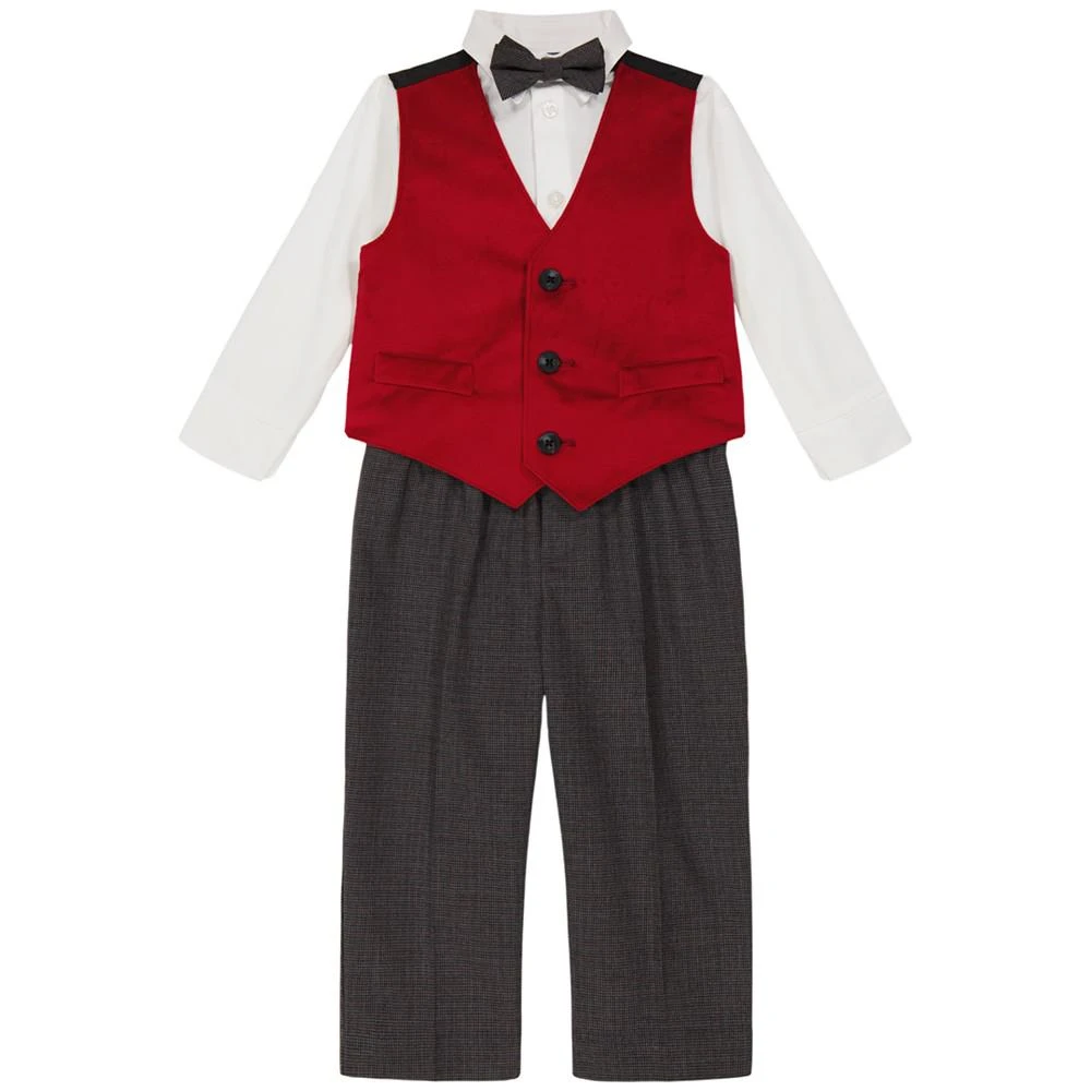 商品Nautica|Baby Boys Velvet Vest, Shirt, Bow-Tie and Pants Set,价格¥131,第1张图片