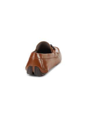 商品Salvatore Ferragamo|​Gancini Leather Driving Shoes,价格¥2976,第5张图片详细描述
