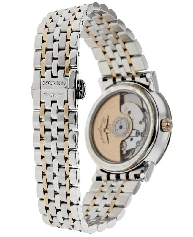 商品Longines|Longines Elegant Collection Automatic White Dial Steel and Rose Gold Women's Watch L4.312.5.11.7,价格¥19299,第4张图片详细描述