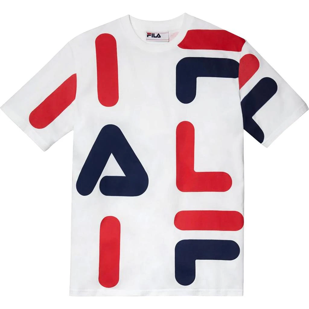 商品Fila|Fila Mens Bennet  Cotton Crewneck Logo T-Shirt,价格¥92,第1张图片