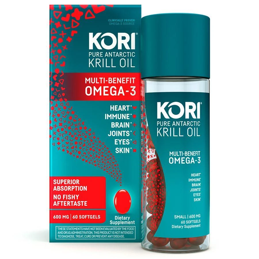 商品Kori|Pure Antarctic Krill Oil Multi-Benefit Omega-3 600mg Softgels,价格¥247,第3张图片详细描述
