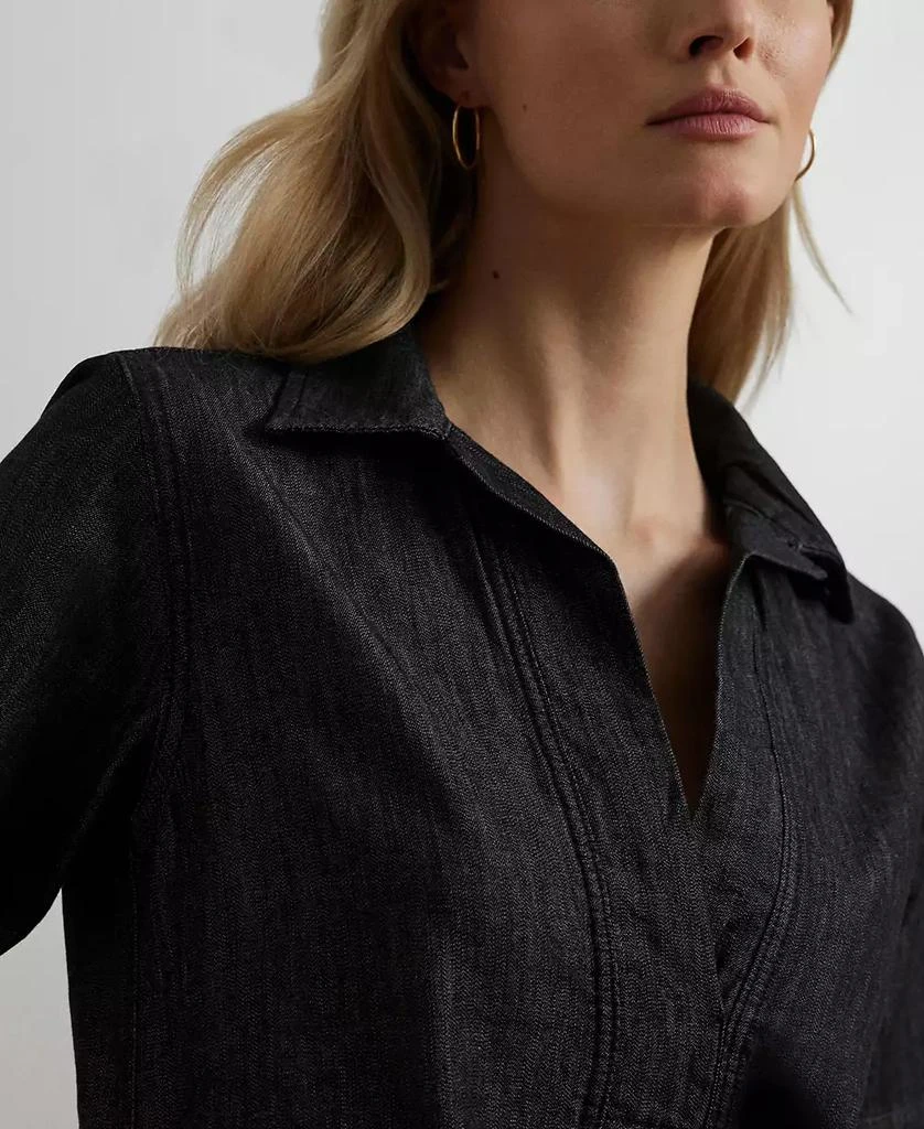 商品Ralph Lauren|Denim Cotton Shift Dress,价格¥1090,第4张图片详细描述