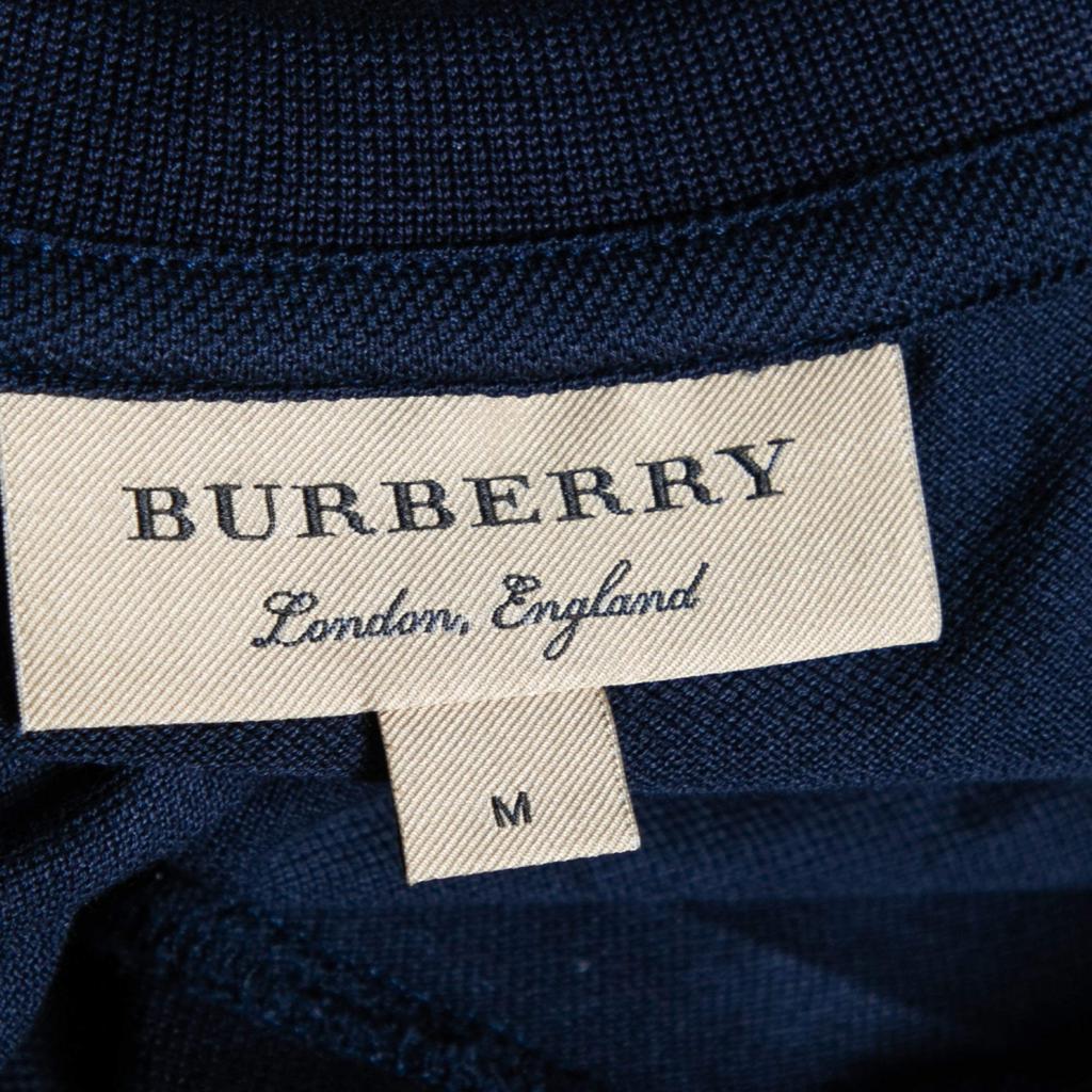 Burberry Navy Blue Short Sleeve Polo T-Shirt M商品第4张图片规格展示