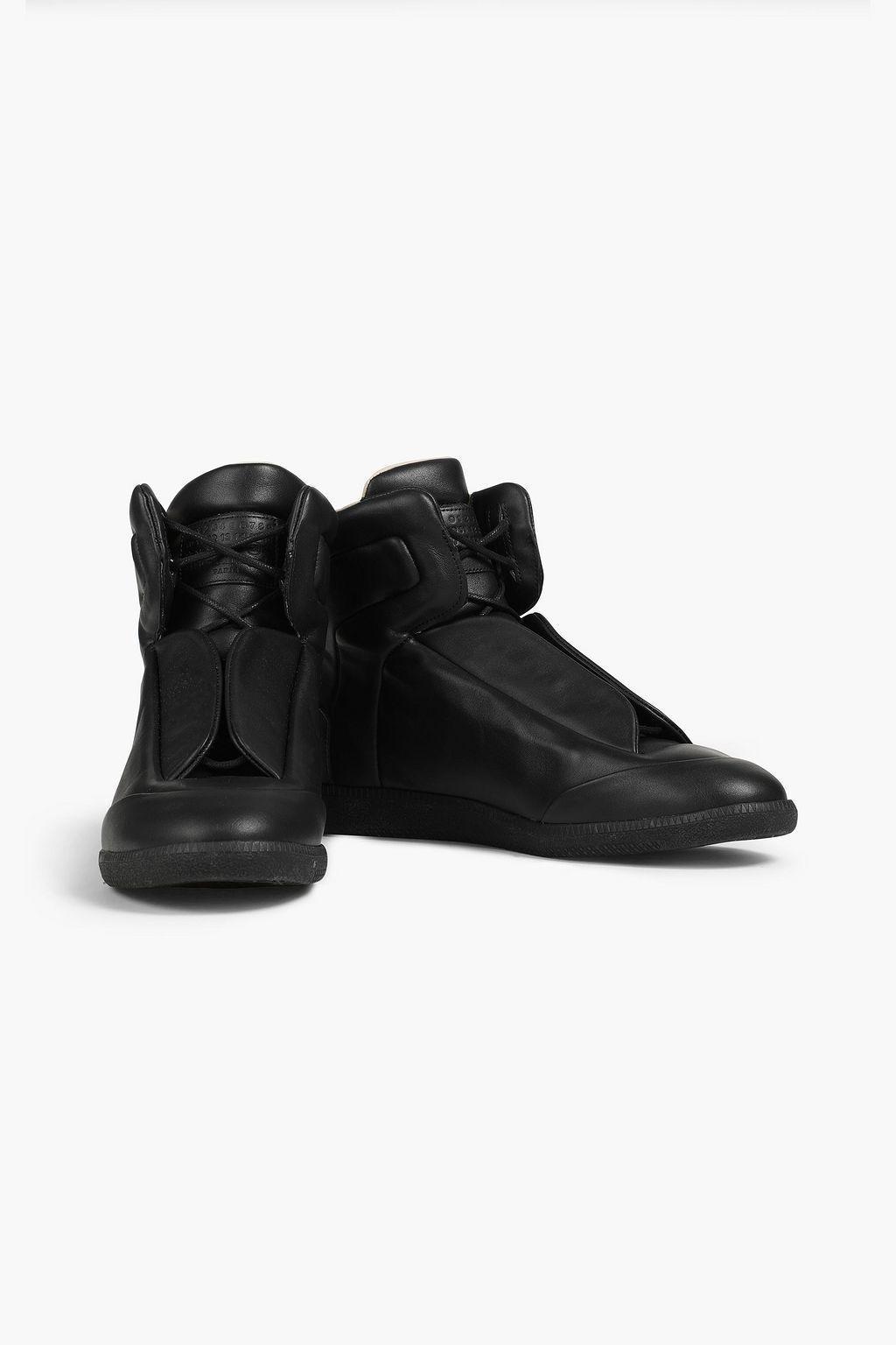商品MAISON MARGIELA|Quilted leather high-top sneakers,价格¥3208,第4张图片详细描述