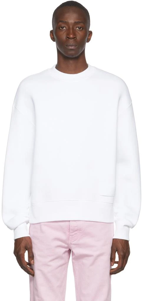 商品AMI|White Cotton Sweatshirt,价格¥577,第1张图片