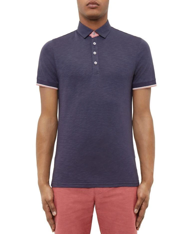 商品Ted Baker London|Helyea Woven Collar Jacquard Regular Fit Polo,价格¥651,第1张图片