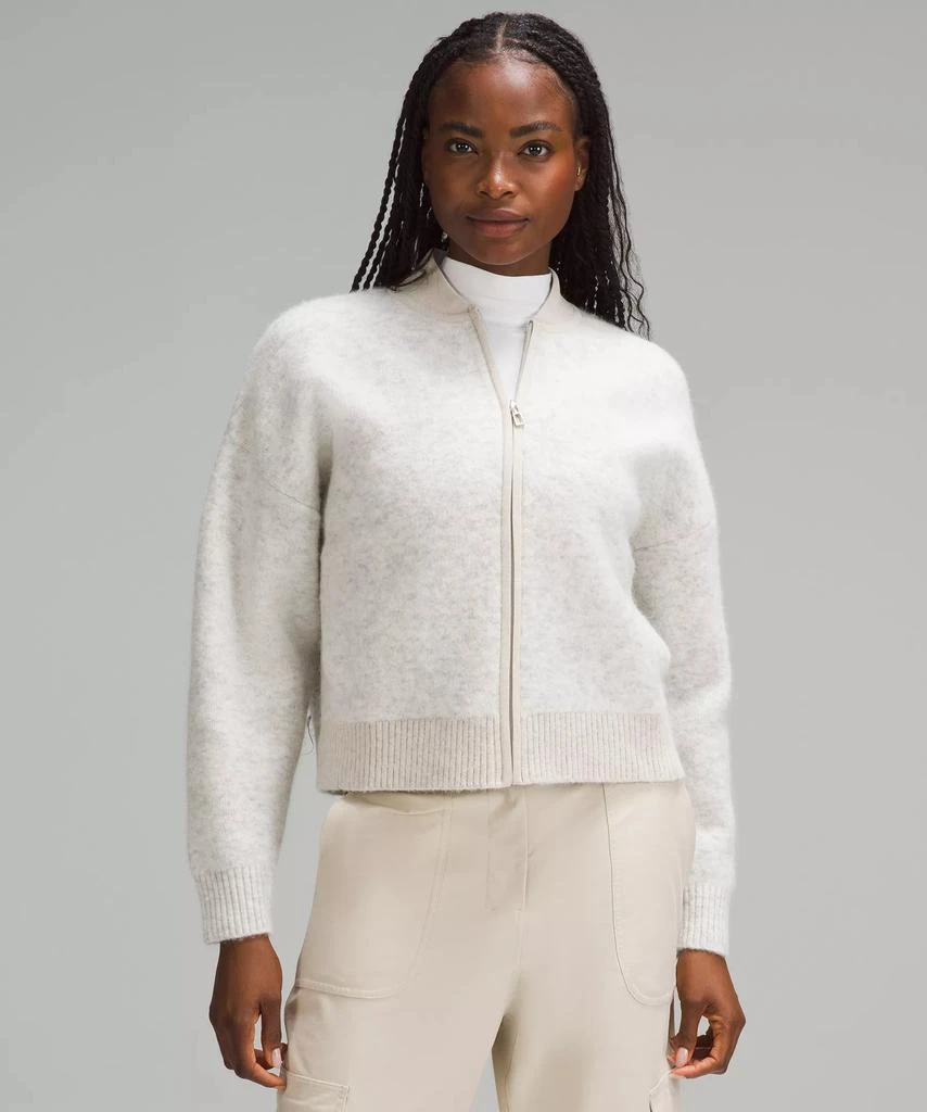 商品Lululemon|Alpaca Wool-Blend Knit Bomber Jacket,价格¥960,第3张图片详细描述