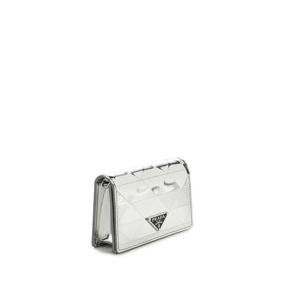 商品Prada|Porte-monnaie en cuir métallisé,价格¥7364,第1张图片