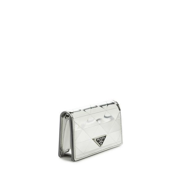 商品Prada|Porte-monnaie en cuir métallisé,价格¥6595,第1张图片