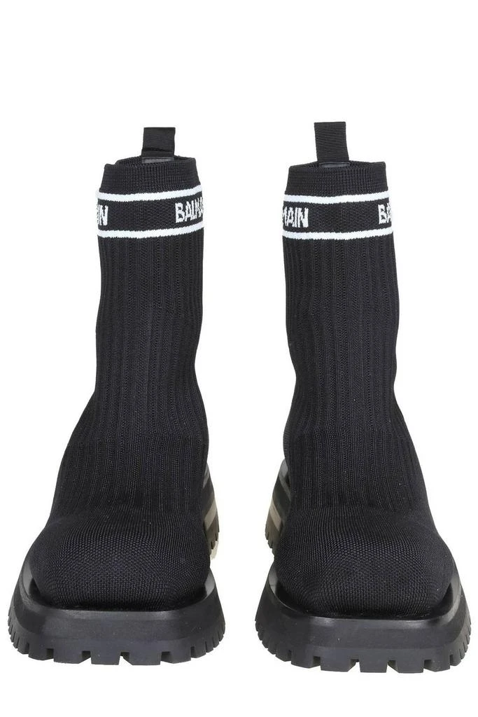 商品Balmain|Balmain Long Intarsia Knit Combat Boots,价格¥2868-¥3368,第4张图片详细描述