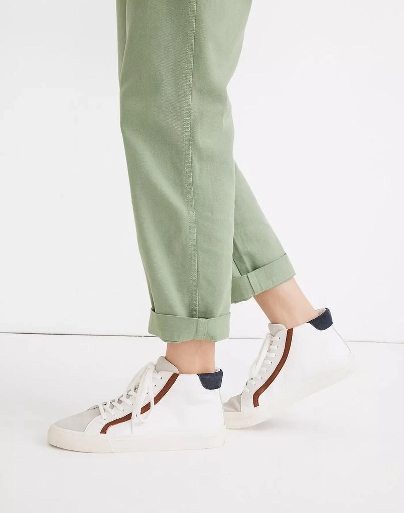 商品Madewell|Sidewalk High-Top Sneakers in Colorblock Leather,价格¥555,第4张图片详细描述