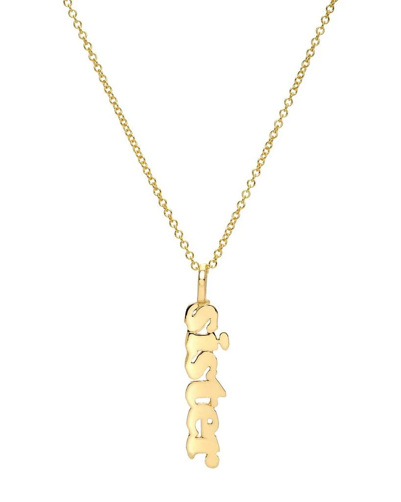 商品Zoe Lev|14K Yellow Gold Sister Pendant Necklace, 18",价格¥2403,第1张图片详细描述