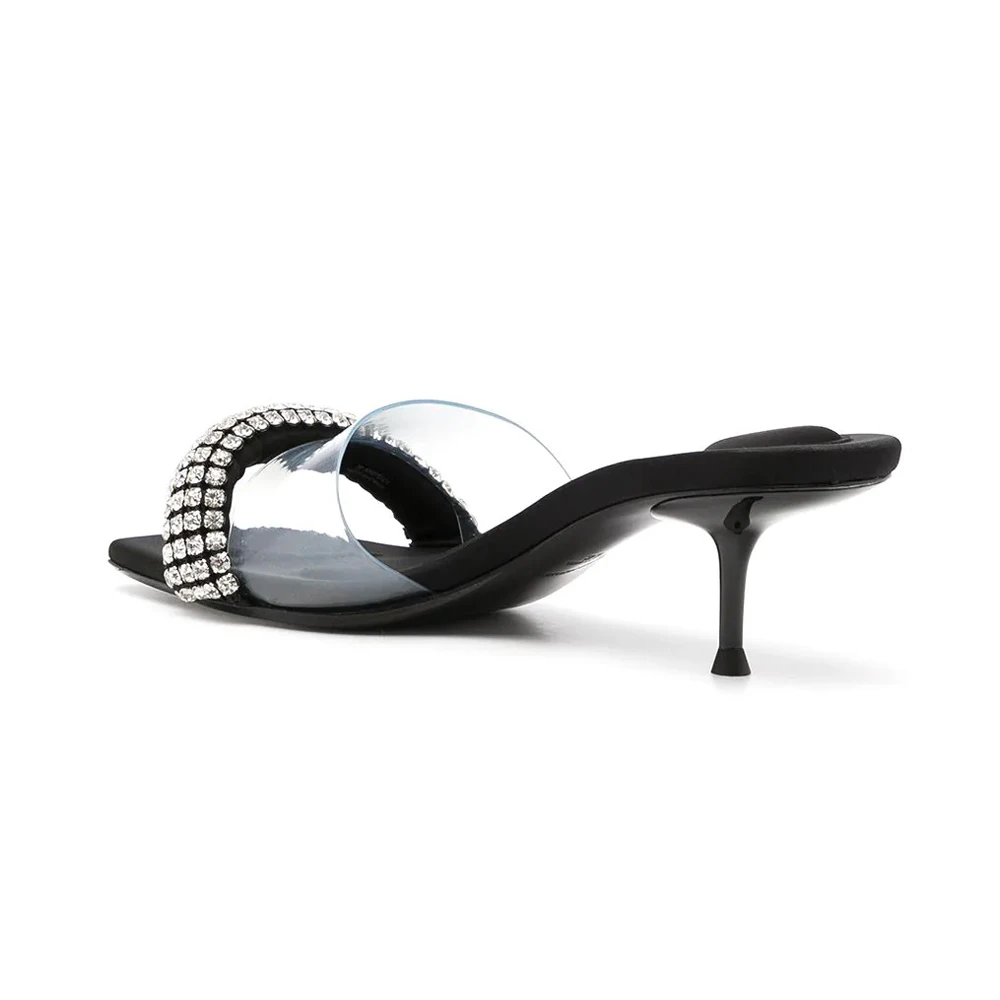 ALEXANDER WANG 女透明色女士露趾高跟拖鞋 30421S001-001 商品