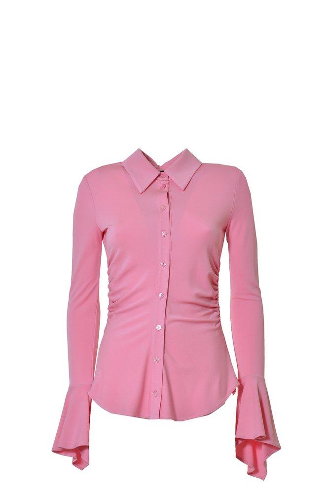 Blumarine Flared Sleeve Button-Up Shirt商品第1张图片规格展示