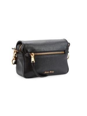 商品Miu Miu|Madras Leather Shoulder Bag,价格¥8204,第6张图片详细描述