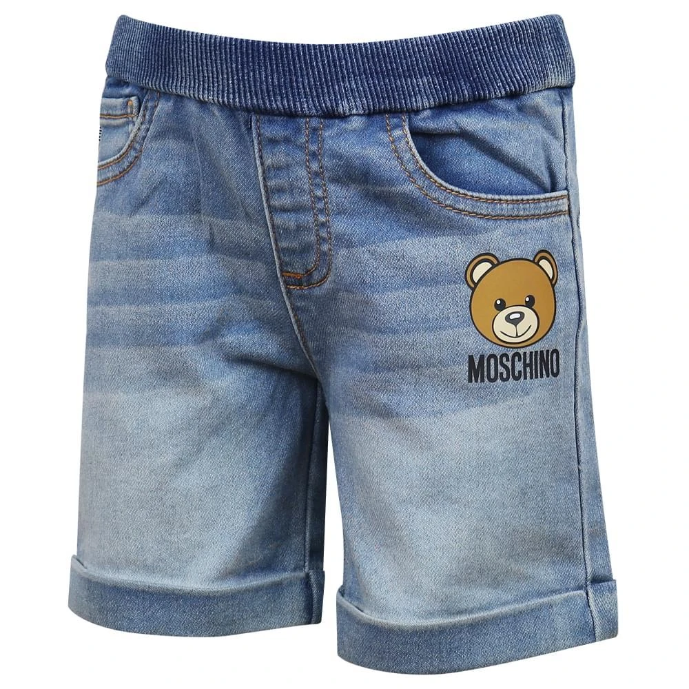 商品Moschino|Baby Jersey Blue Shorts,价格¥349,第3张图片详细描述