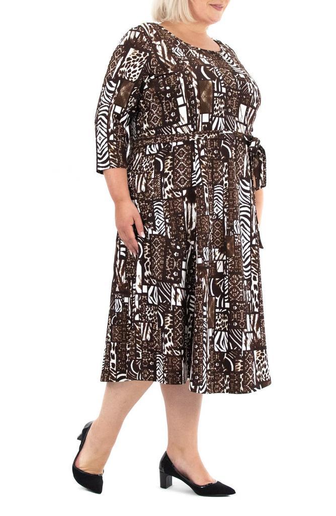 商品Nina Leonard|Sylvia 3/4 Sleeve Crepe Midi Dress,价格¥258,第5张图片详细描述