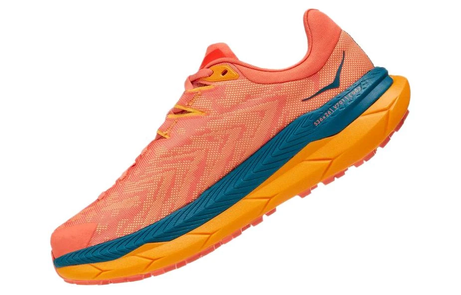 商品[国内直发] Hoka One One|[预售3天]Tecton X 碳板缓震越野 织物合成革减震防滑耐磨透气轻便 低帮跑步鞋 女款 茶花橘,价格¥1447,第4张图片详细描述