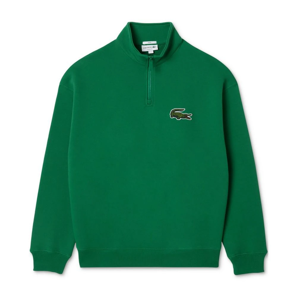 商品Lacoste|Men's Relaxed Fit French Terry Quarter-Zip Sweatshirt,价格¥1206,第1张图片