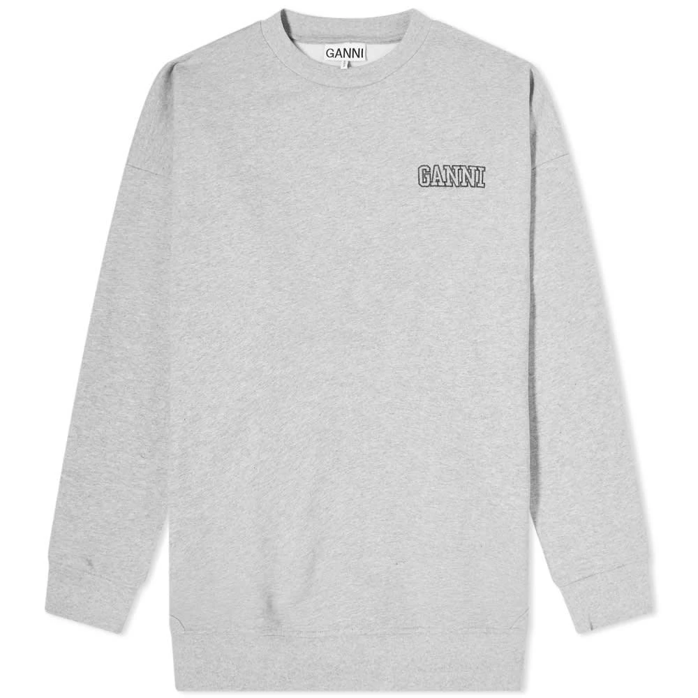 商品Ganni|GANNI Software Logo Longline Crew Sweat,价格¥1314,第1张图片