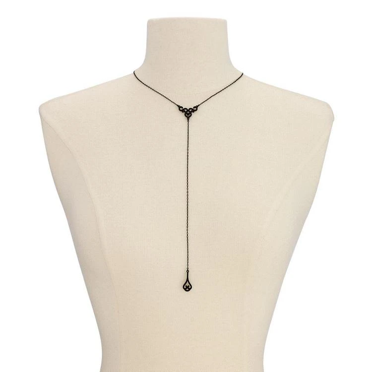 商品INC International|I.N.C. Black-Tone Jet Pavé Lariat Necklace, Created for Macy's,价格¥76,第2张图片详细描述