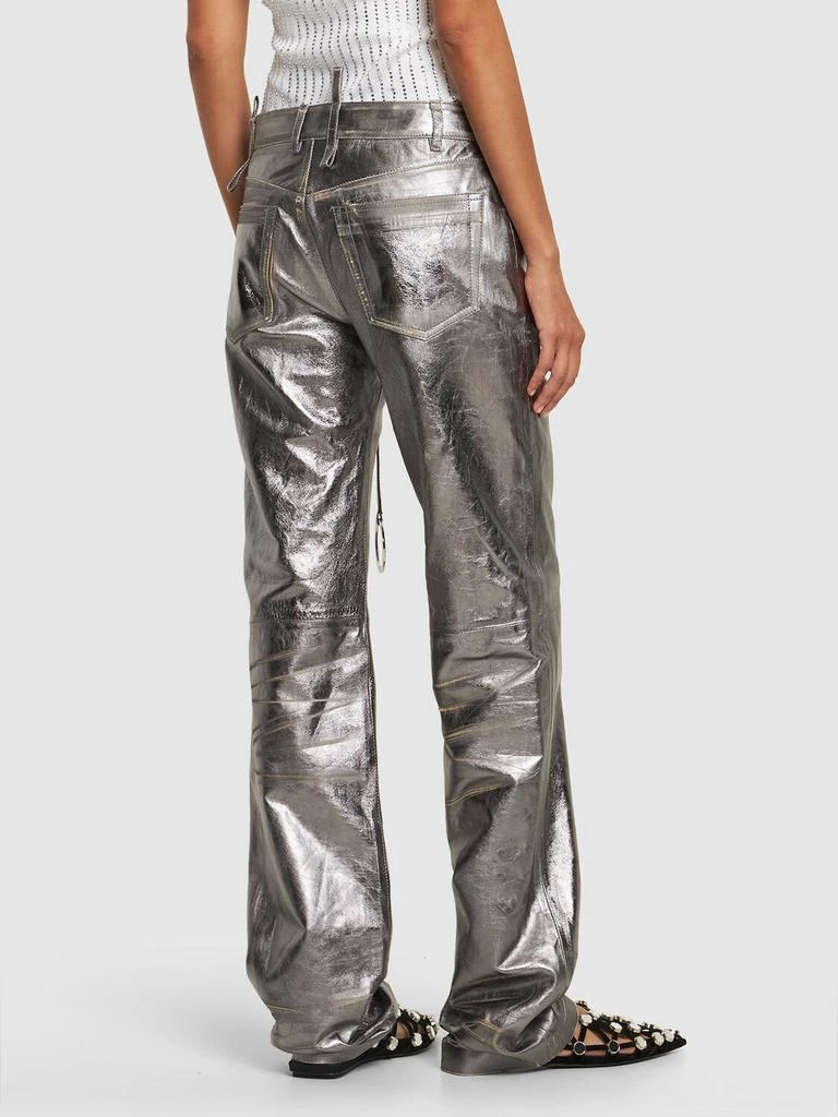 商品The Attico|Destroyed Mirror Leather Straight Pants,价格¥16143,第2张图片详细描述