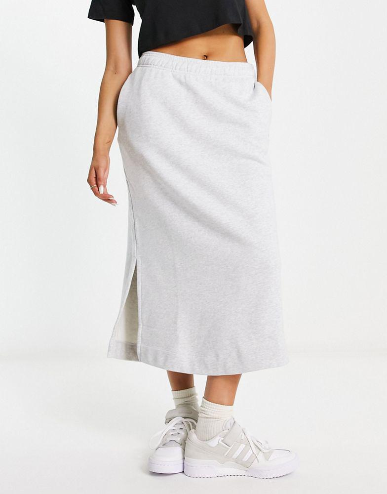 adidas Originals premium essentials midi skirt in grey商品第1张图片规格展示