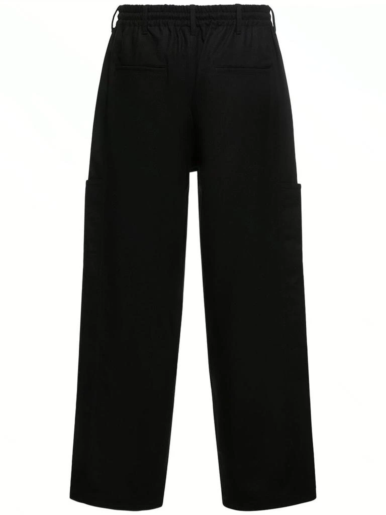 商品Y-3|Wool Blend Flannel Pants W/logo,价格¥2492,第4张图片详细描述