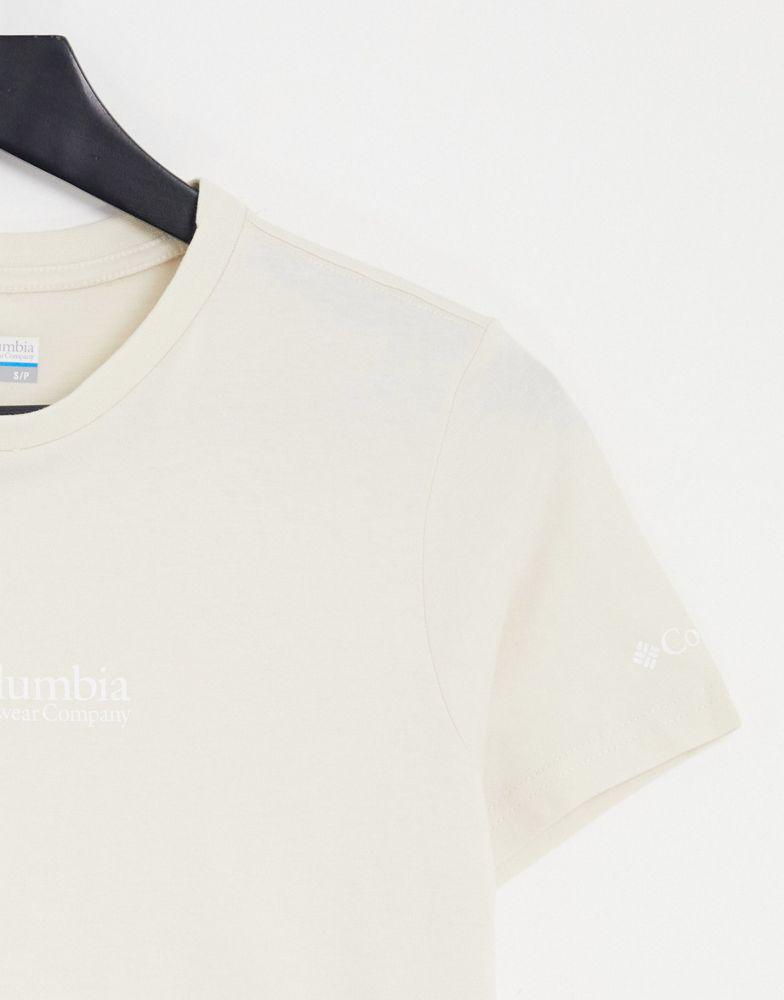 Columbia CSC Basic Logo cropped t-shirt in cream商品第4张图片规格展示
