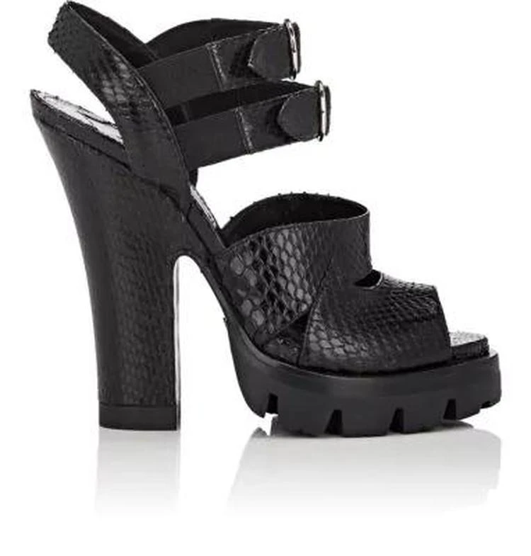 商品Prada|Python Ankle-Strap Platform Sandals,价格¥7434,第1张图片