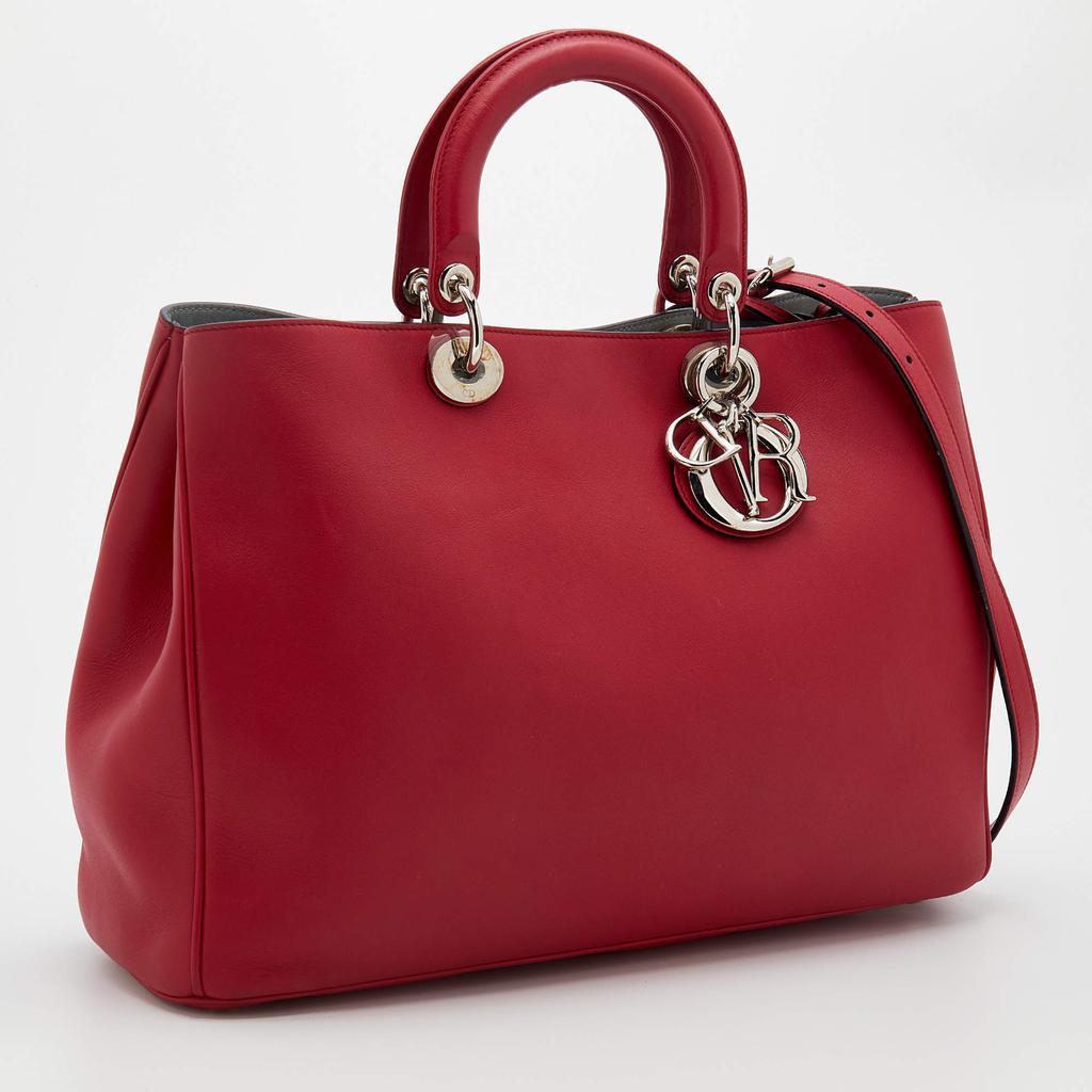 商品[二手商品] Dior|Dior Red Leather Diorissimo Tote,价格¥15352,第5张图片详细描述