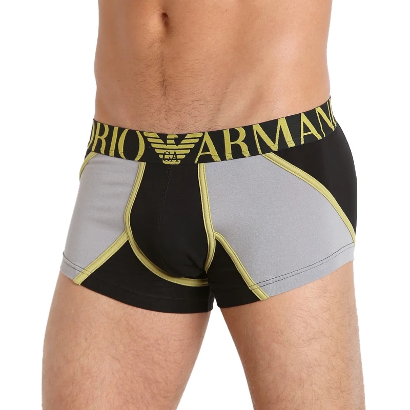 商品Emporio Armani|EMPORIO ARMANI 男士拼接平角内裤 111513-5A523-00020,价格¥226,第1张图片