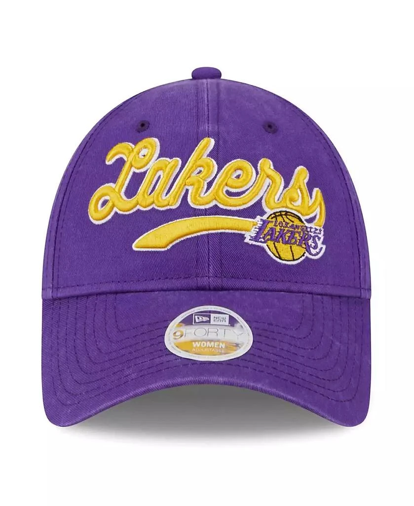 商品New Era|Women's Purple Los Angeles Lakers Cheer Tailsweep 9FORTY Adjustable Hat,价格¥225,第2张图片详细描述