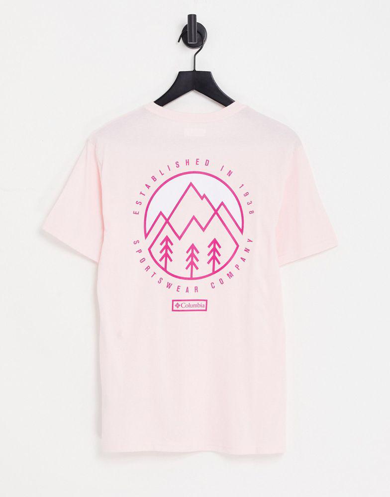 Columbia Tillamook Way II back print t-shirt in pink Exclusive at ASOS商品第1张图片规格展示