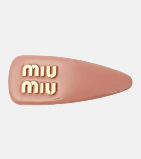 商品Miu Miu|Logo漆皮发夹,价格¥3717,第1张图片