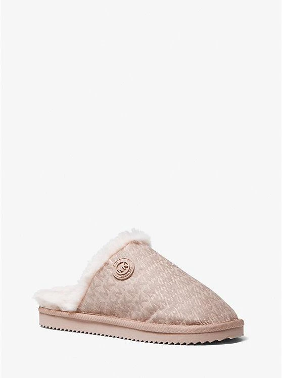 商品Michael Kors|Janis Faux Fur-Lined Logo Jacquard Slipper,价格¥217,第1张图片