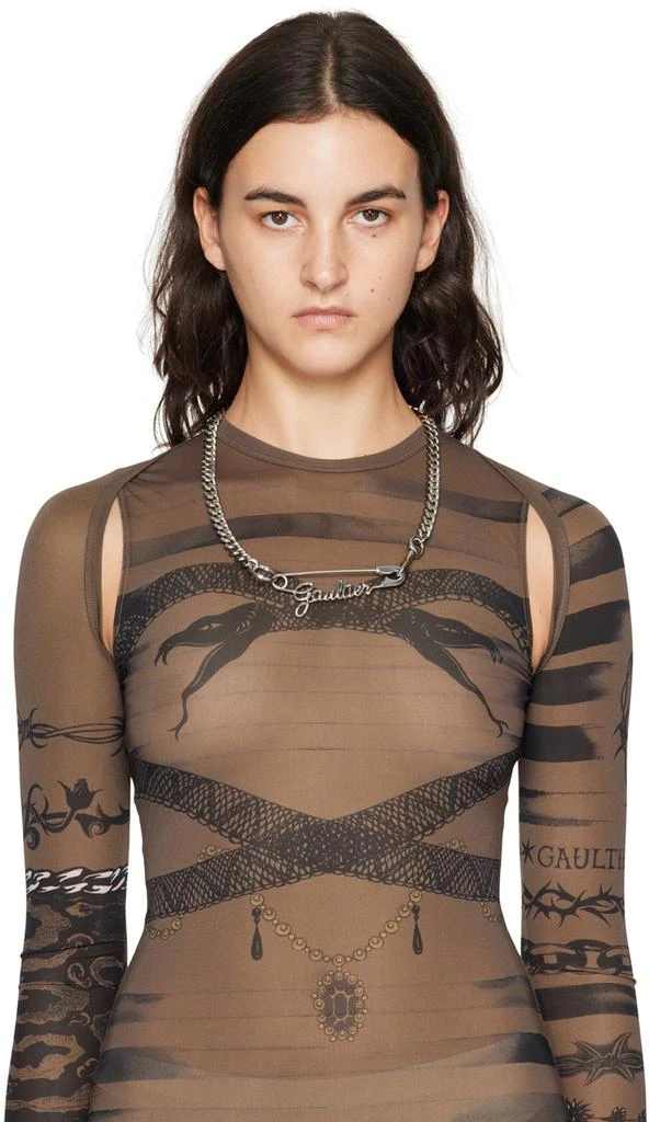 商品Jean Paul Gaultier|Silver 'The Gaultier Safety Pin' Necklace,价格¥2753,第2张图片详细描述