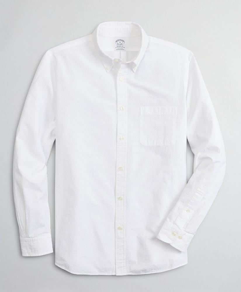 商品Brooks Brothers|Regent Regular-Fit Sport Shirt, Garment-Dyed Seersucker,价格¥295,第1张图片