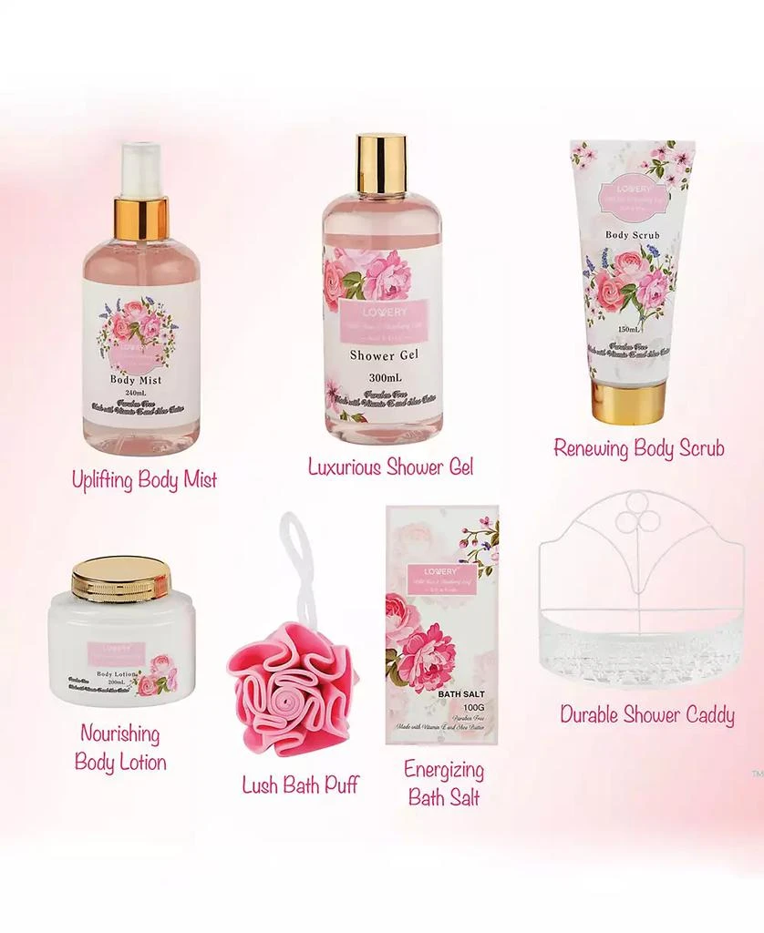 商品Lovery|Wild Rose and Raspberry Body Care 7 Piece Gift Set,价格¥309,第3张图片详细描述