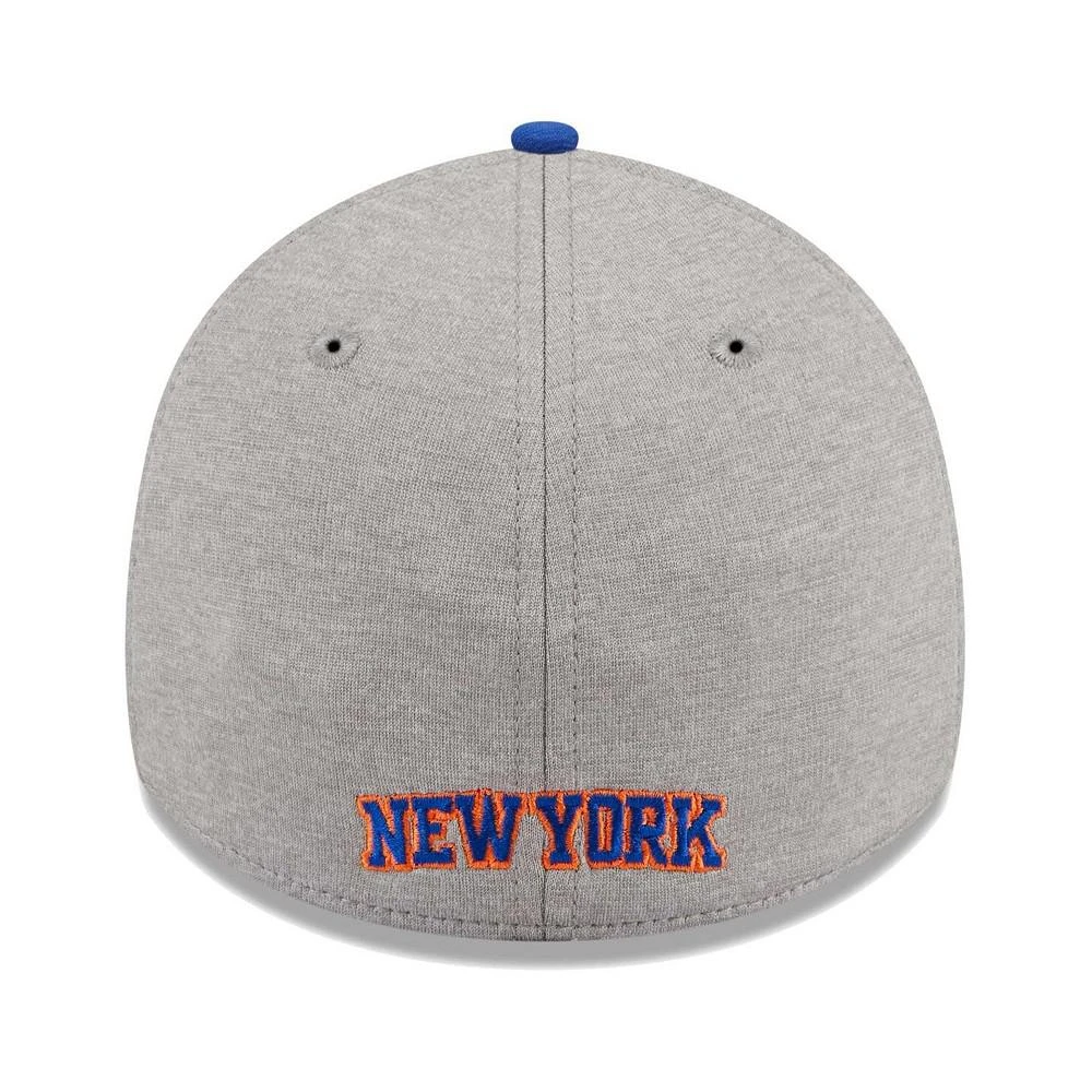 商品New Era|Men's Gray, Blue New York Knicks Striped 39THIRTY Flex Hat,价格¥253,第4张图片详细描述