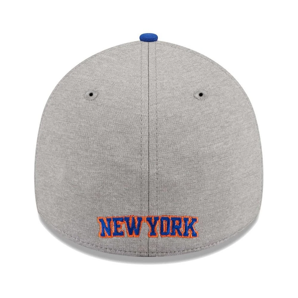 商品New Era|Men's Gray, Blue New York Knicks Striped 39THIRTY Flex Hat,价格¥254,第4张图片详细描述