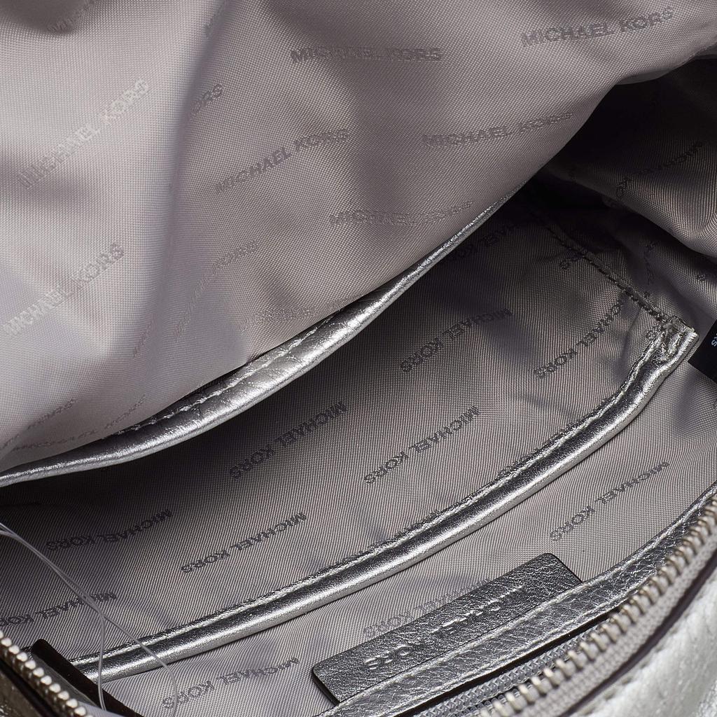 Michael Kors Silver Leather Jessa Convertible Backpack商品第7张图片规格展示