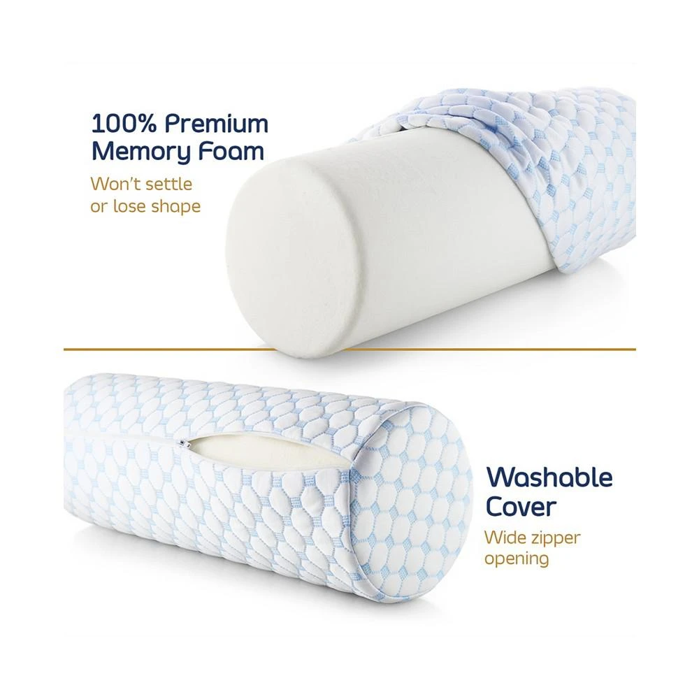 Memory Foam Neck Pillow with Cooling Cover, Medium Firm 商品