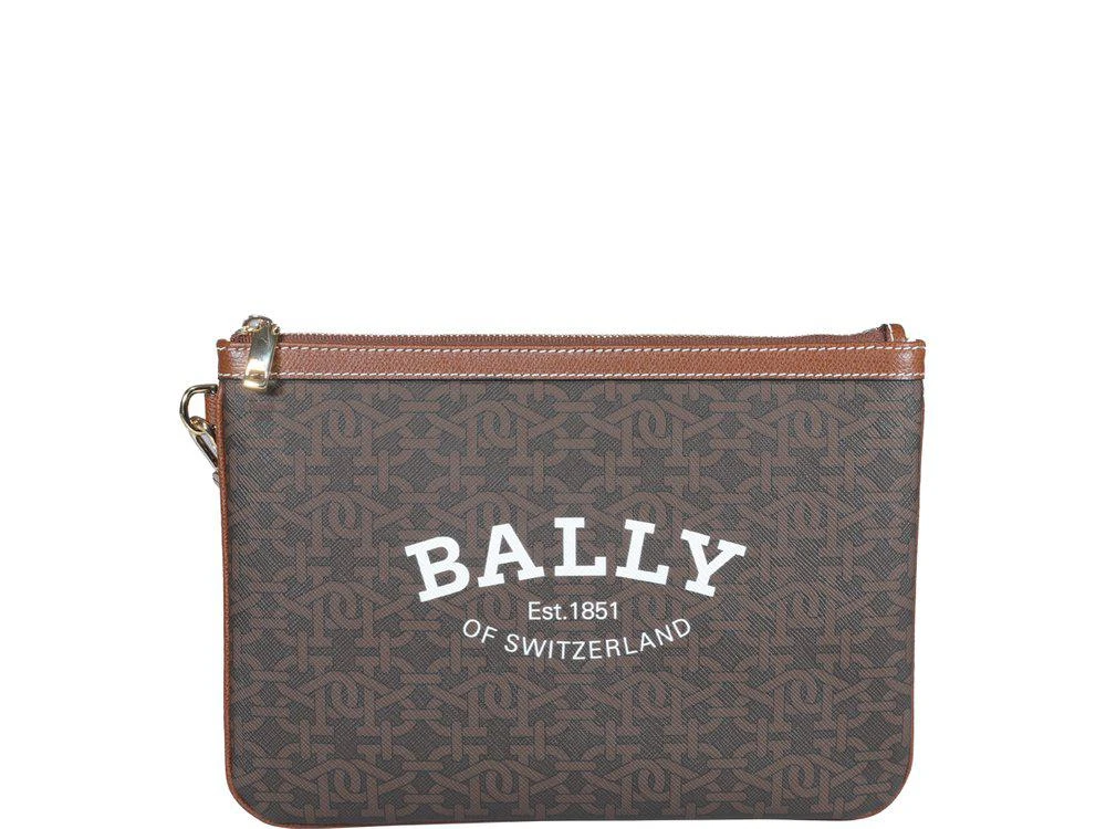 商品Bally|Bally Logo Printed Zipped Clutch Bag,价格¥1063,第1张图片