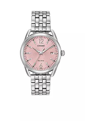 Women's Stainless Steel Drive Eco-Drive Bracelet Watch商品第1张图片规格展示