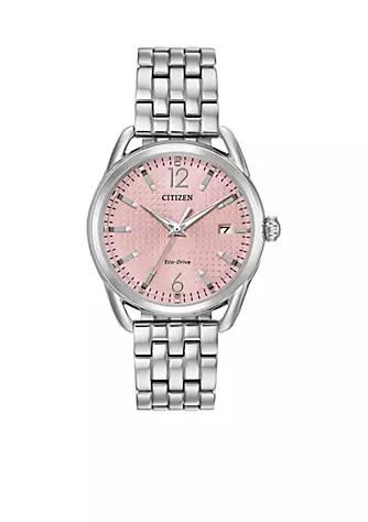 商品Citizen|Womens Stainless Steel Drive Eco Drive Bracelet Watch,价格¥1652,第1张图片