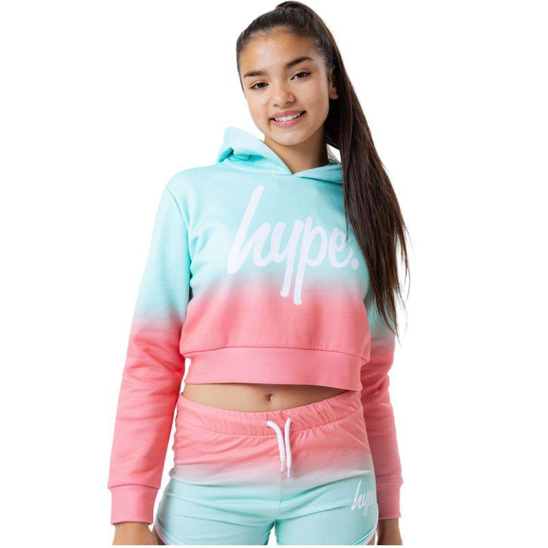 商品HYPE|Hype Girls Bubblegum Fizz Pullover Hoodie (Light Blue/Bubblegum Pink),价格¥262,第1张图片