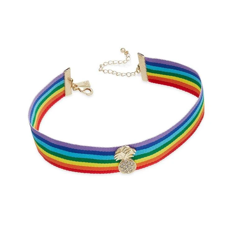 商品INC International|Gold-Tone Rainbow Ribbon Pineapple Choker Necklace, Created for Macy's,价格¥55,第1张图片