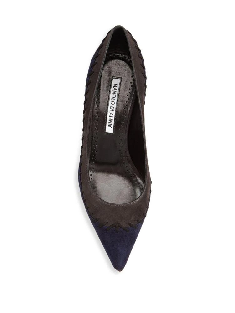 商品Manolo Blahnik|Picatrina Point-Toe Suede Pumps,价格¥2399,第4张图片详细描述